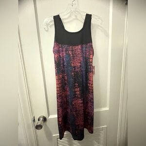 SkirtSports Black and Pink Sleeveless Midi Sundress